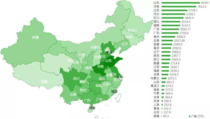 中国各省vs全球各国蔬菜