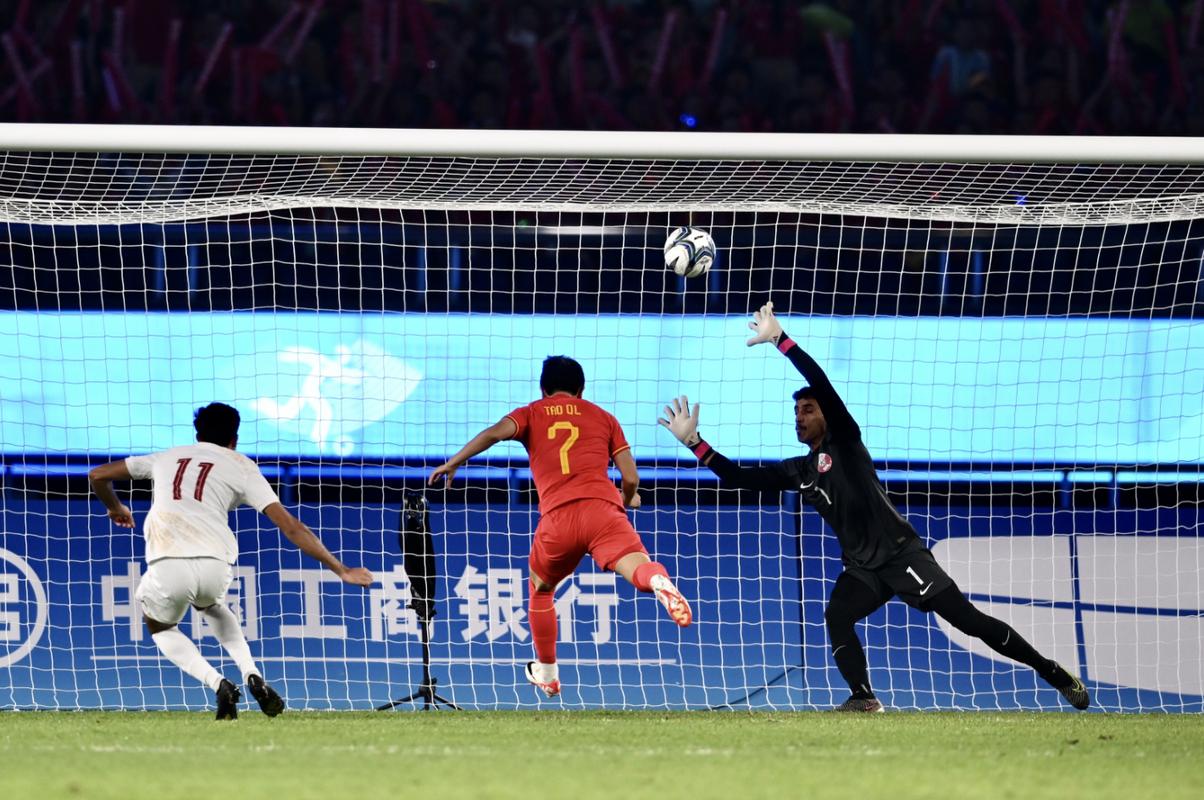 杭州亚运中国vs卡塔尔进球