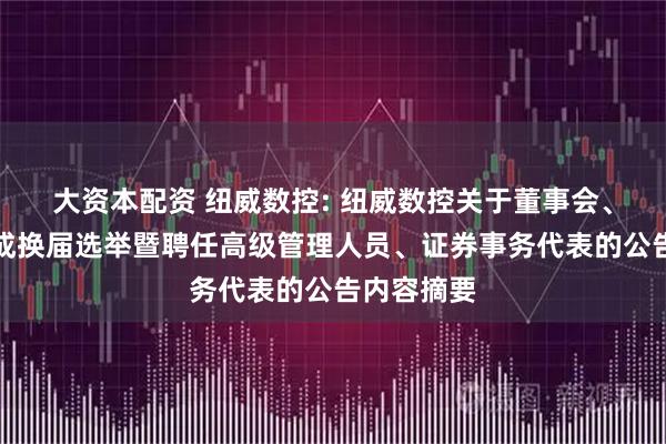 大资本配资 纽威数控: 纽威数控关于董事会、监事会完成换届选举暨聘任高级管理人员、证券事务代表的公告内容摘要