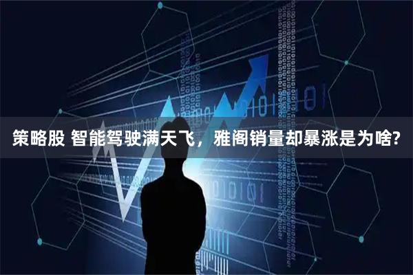 策略股 智能驾驶满天飞，雅阁销量却暴涨是为啥?