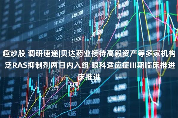 趣炒股 调研速递|贝达药业接待高毅资产等多家机构 泛RAS抑制剂两日内入组 眼科适应症III期临床推进